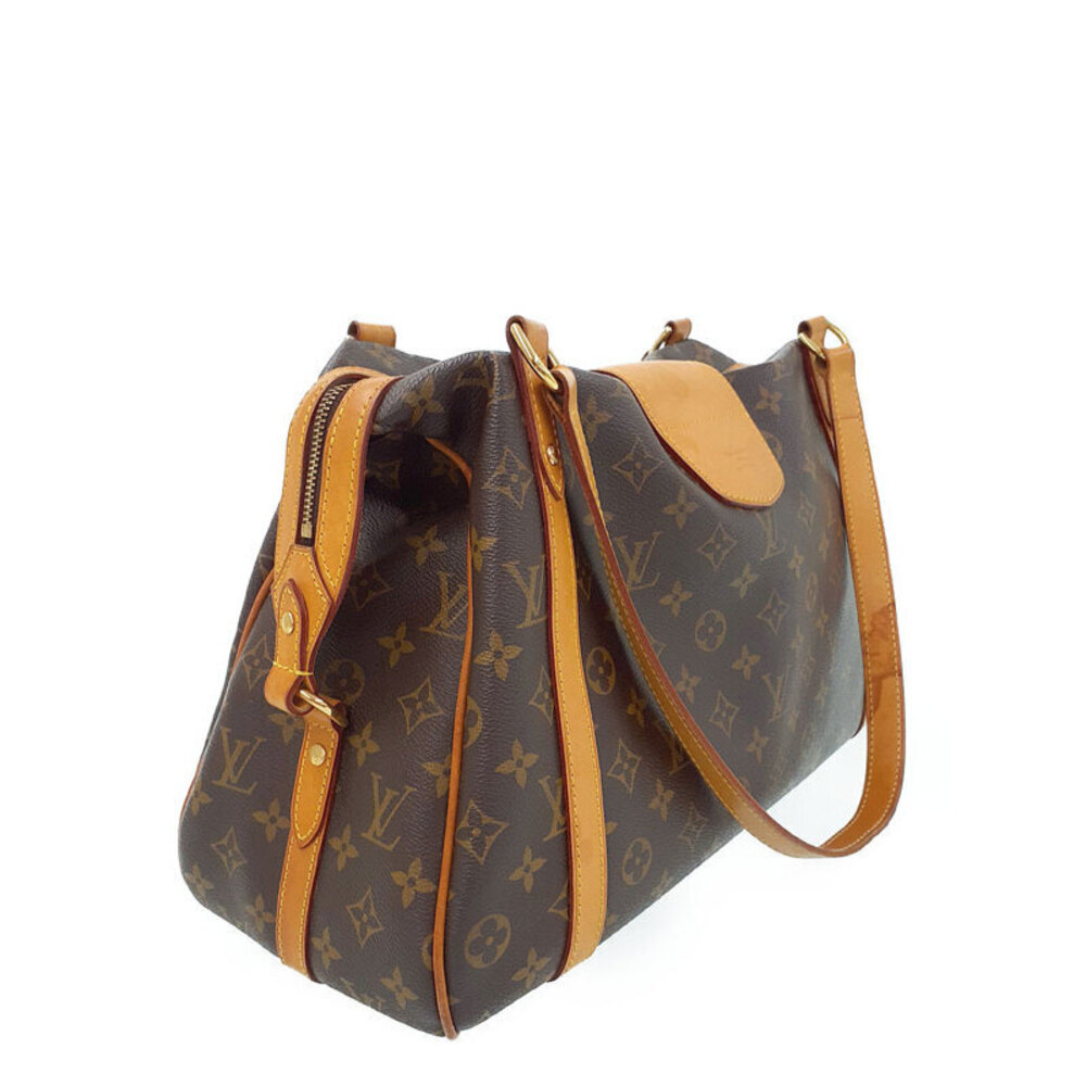 Louis Vuitton Leather Bag Shoulder Monogram Brown Stresa